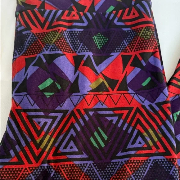 Colorful Aztec Geometric Lularoe Leggings - Picture 2 of 4